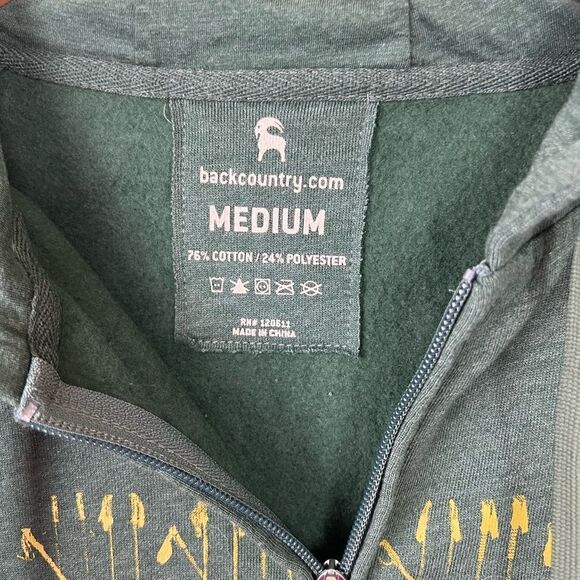Backcountry 'Fencing' Full Zip Hoodie,
Green&Yellow Medium - Picture 5 of 10